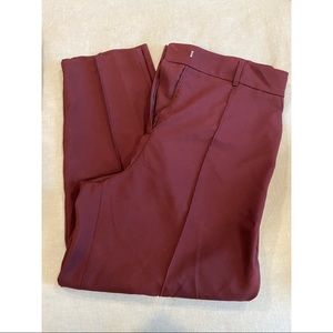 Burgundy ankle pants